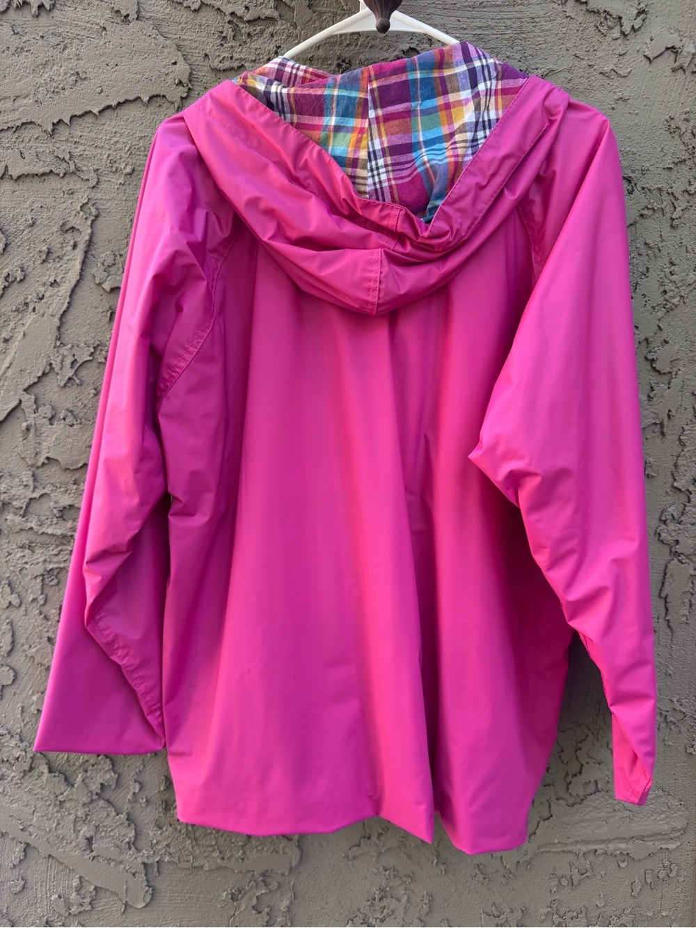 Misty Harbor Rain Jacket Plaid Cotton lined Hooded Size M - Picture 6 of 11